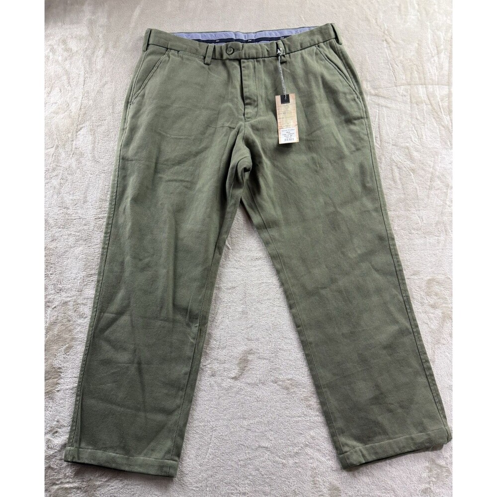 E4 NWT Samuel Windsor Pants Mens Olive 38x29 Cotton